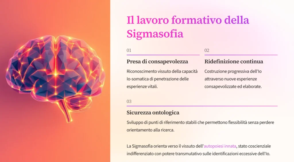 Slide sul lavoro formativo della Sigmasofia